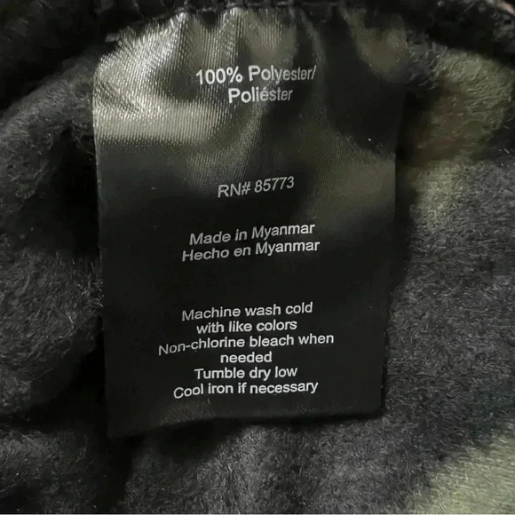 O’NEILL Hooded Top Half Zip Pullover Polar Fleece Flower Print Large Black NEW, - Picture 10 of 16
